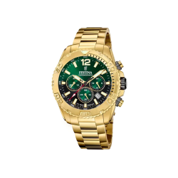 Reloj Festina Hombre Dorado Esfera Verde F20684/3