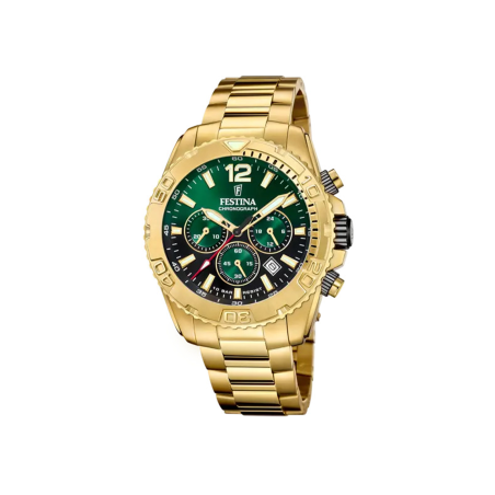 Reloj Festina Hombre Dorado Esfera Verde F20684/3