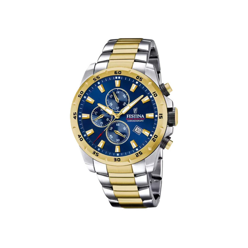 Reloj Festina Hombre Acero Bicolor Esfera Azul F20562/2