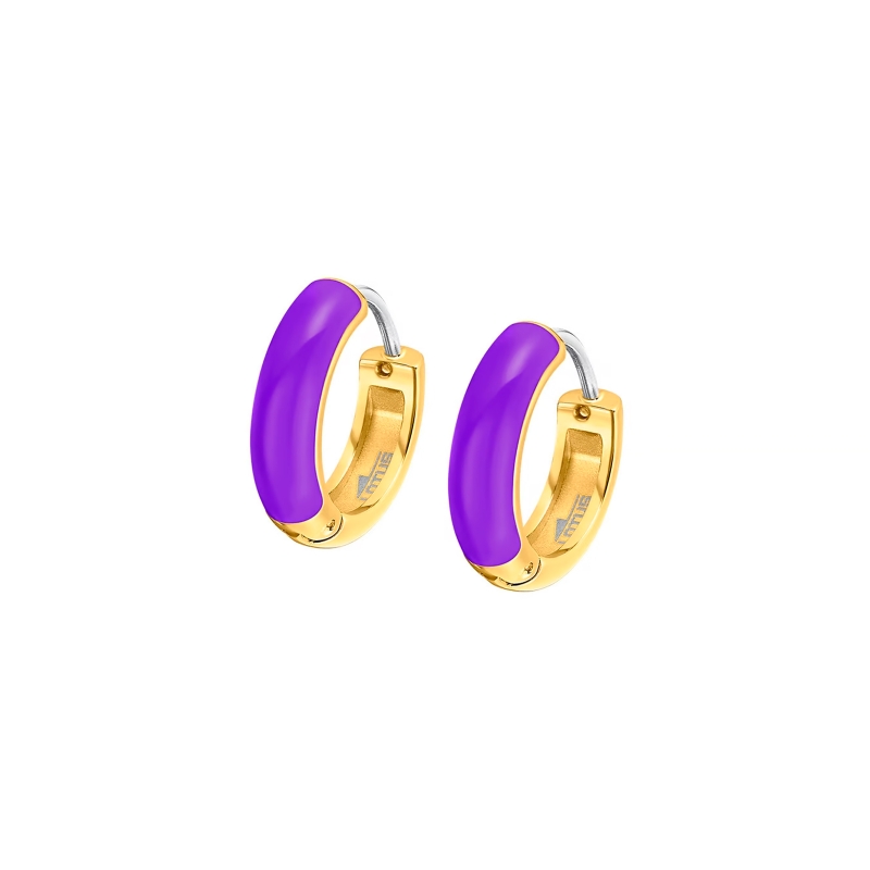 Pendientes Lotus Style esmalte morado LS2331-4/1
