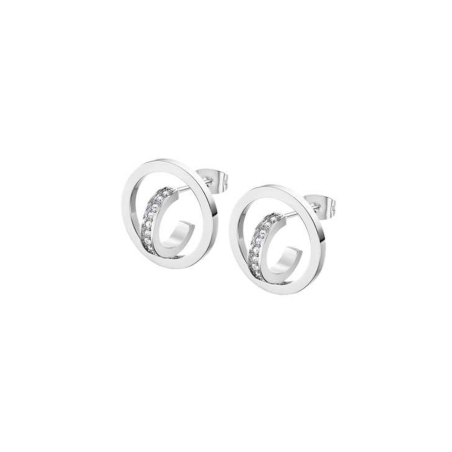 Pendientes Lotus Style círculos y circonitas LS2321-4/1
