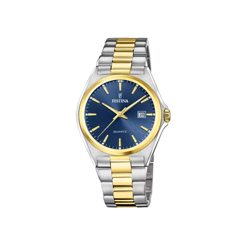 Reloj Festina Hombre Acero Bicolor Esfera Azul F20554/4