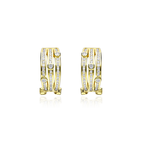 Pendientes Plata primera ley baño oro "Hampi"