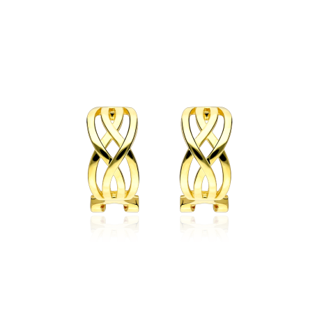 Pendientes plata primera ley baño oro "Ayari"