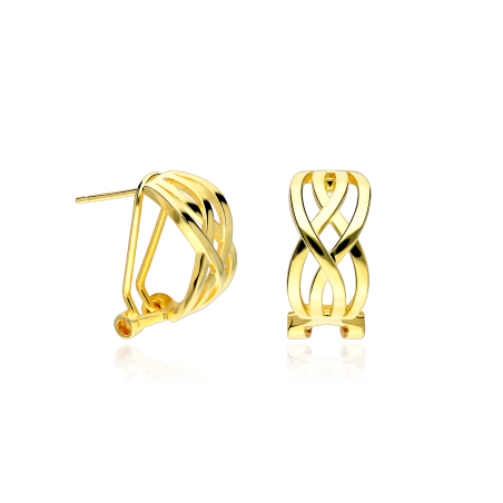 Pendientes plata primera ley baño oro "Ayari"
