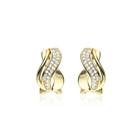 Pendientes Plata primera ley baño oro "Chennai"