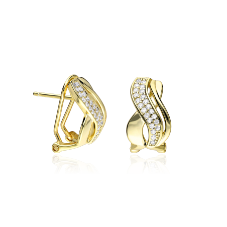 Pendientes Plata primera ley baño oro "Chennai"