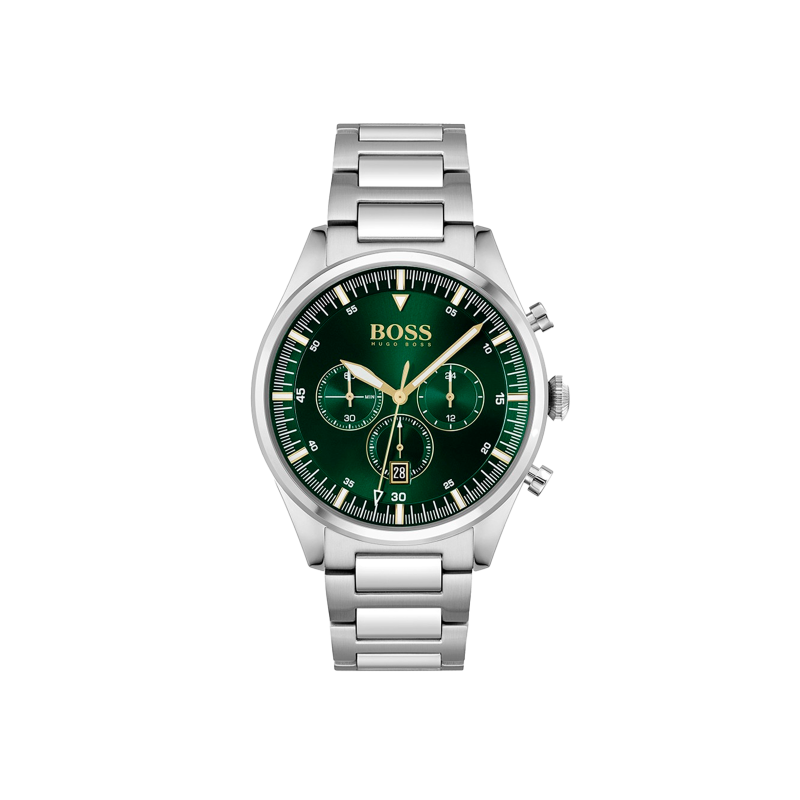 Reloj Hugo Boss hombre cronógrafo acero esfera verde 1513868