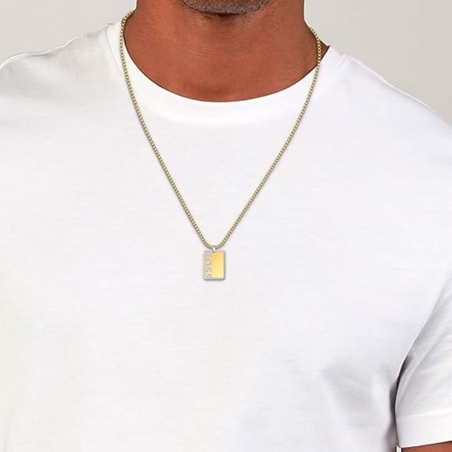 Collar Hugo Boss Hombre Acero Inoxidable Dorado 1580303