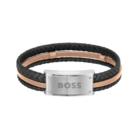 Pulsera Hugo Boss Hombre trenzada bicolor 1580423