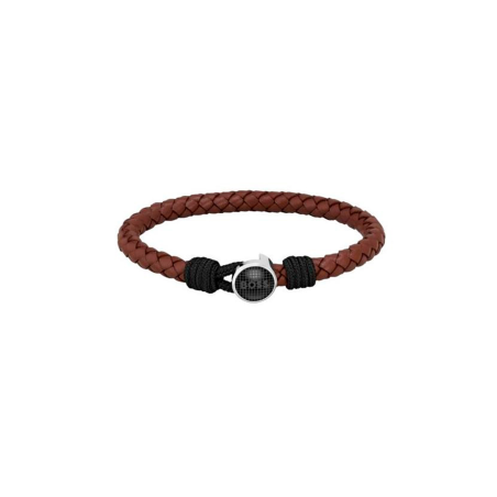 Pulsera Hugo Boss Cuero Marrón y Acero 1580467S
