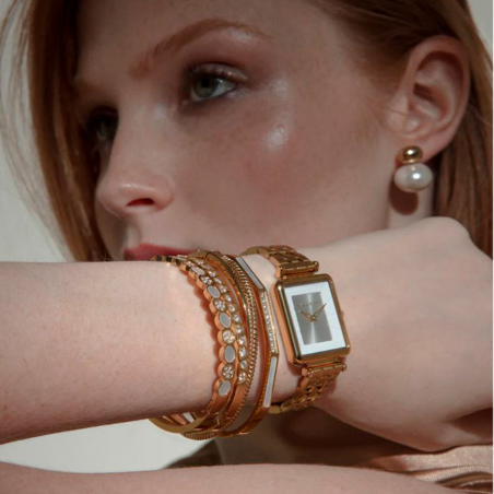 Pulsera Viceroy de mujer de acero Ip dorada rígida 14188P01012