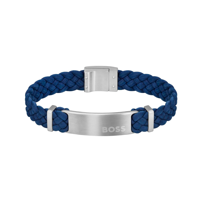 Pulsera Hugo Boss Hombre Azul Trenzada 1580609M