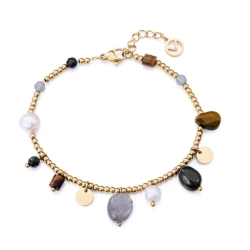 Pulsera Viceroy mujer acero Ip dorado con piedras 14200P01012