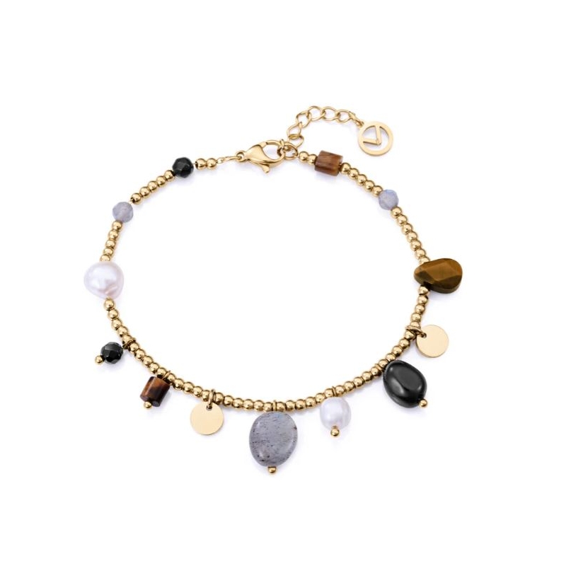 Pulsera Viceroy mujer acero Ip dorado con piedras 14200P01012