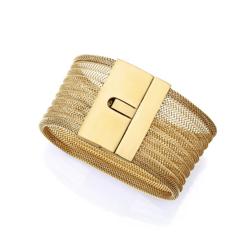 Pulsera Viceroy mujer de acero Ip dorada tipo cuff 14193P01012