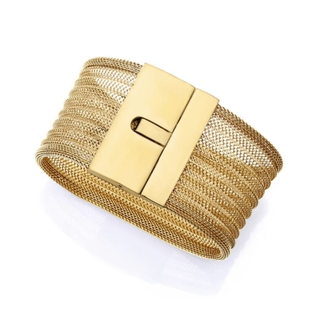 Pulsera Viceroy mujer de acero Ip dorada tipo cuff 14193P01012