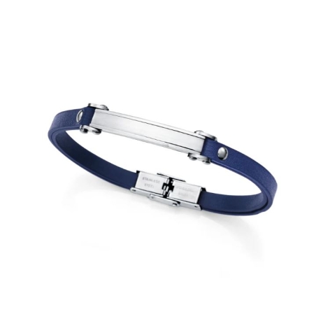 Pulsera Viceroy de hombre de acero y piel azul 75379P01013