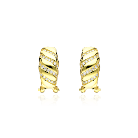 Pendientes Plata primera ley baño oro "Bibi"