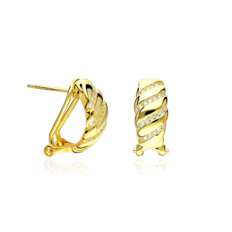 Pendientes Plata primera ley baño oro "Bibi"