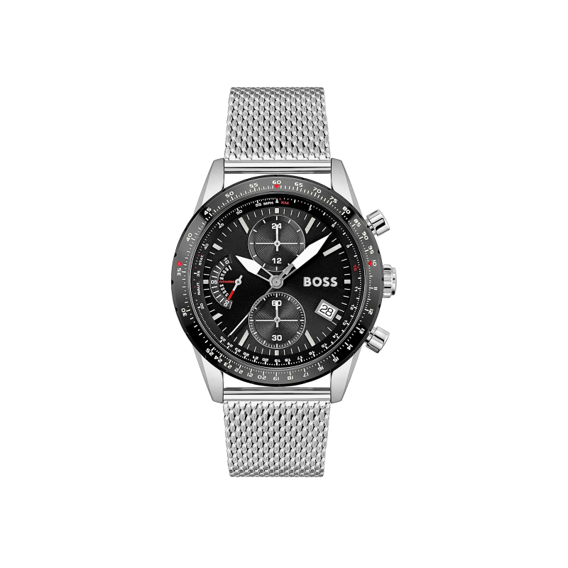 Reloj Hugo Boss Hombre Correa de Malla Plateada 1513886