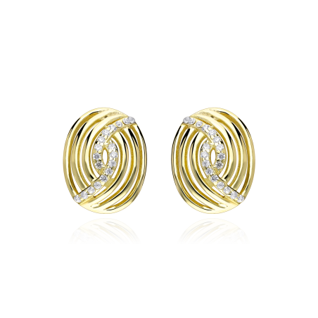 Pendientes Plata primera ley baño oro "Kochi"
