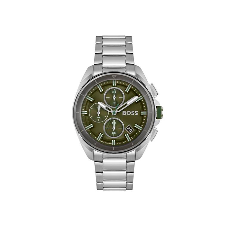 Reloj Hugo Boss Hombre Volaine  Plateado y Verde 1513951