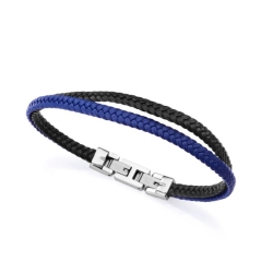 Pulsera Viceroy hombre acero piel 15168P01013