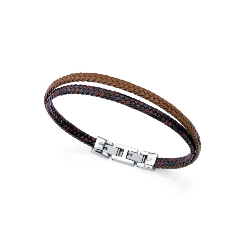 Pulsera Viceroy hombre acero piel 15168P01011