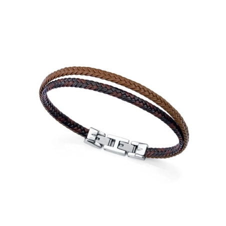 Pulsera Viceroy hombre acero piel 15168P01011