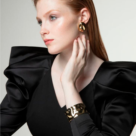 Pulsera Viceroy mujer acero Ip dorado rígida abierta 15157P01012
