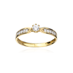 Anillo Oro 18k y Circonitas "Varanasi"