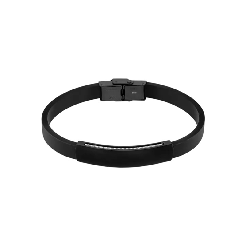 Pulsera Lotus Style Hombre Acero Inoxidable Negra LS2402-2/1