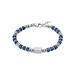 Pulsera Lotus Style Mujer Acero Plateada Y Azul  LS2448-2/3
