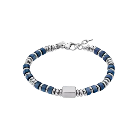 Pulsera Lotus Style Mujer Acero Plateada Y Azul  LS2448-2/3