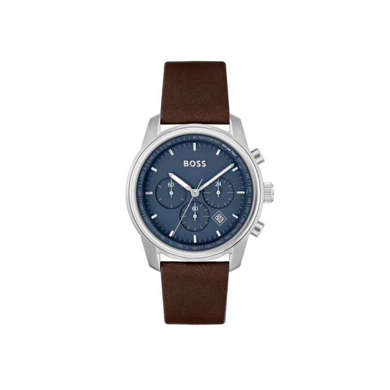 Reloj Hugo Boss Hombre Trace Azul, Plateado y Marrón 1514002 Reloj Hugo Boss Hombre Trace Azul, Plateado y Marrón 1514002