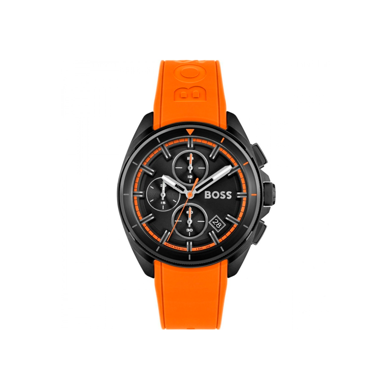 Reloj Hugo Boss Hombre Volaine Negro y Naranja 1513957