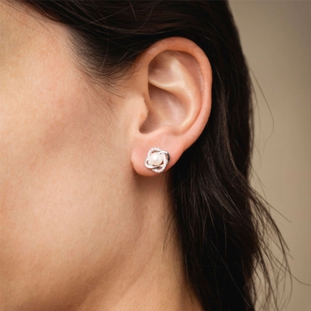Pendientes Lotus Silver Mujer Perlas LP3094-4/1