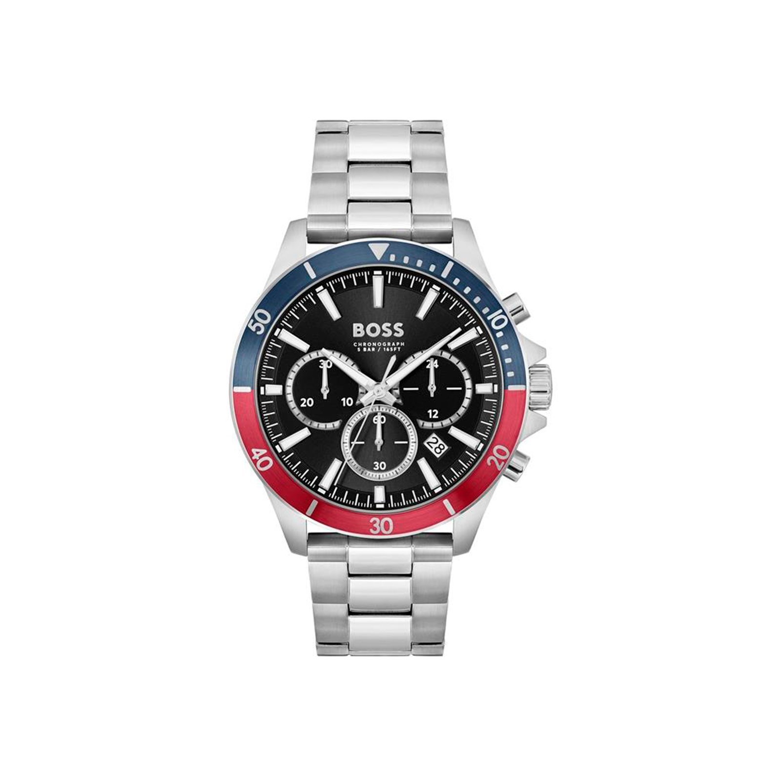 Reloj Hugo Boss Hombre Acero Inoxidable Rojo Y Azul 1514108