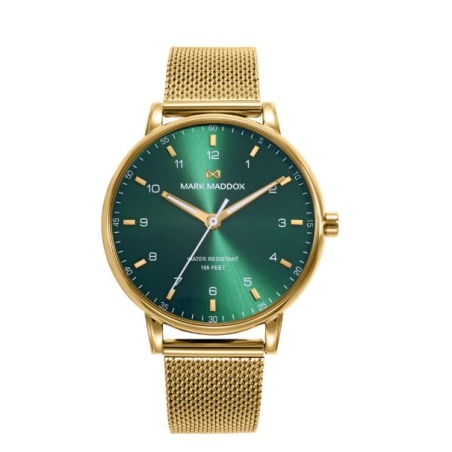 Reloj Mark Maddox Hombre correa de acero dorado HM1014-64