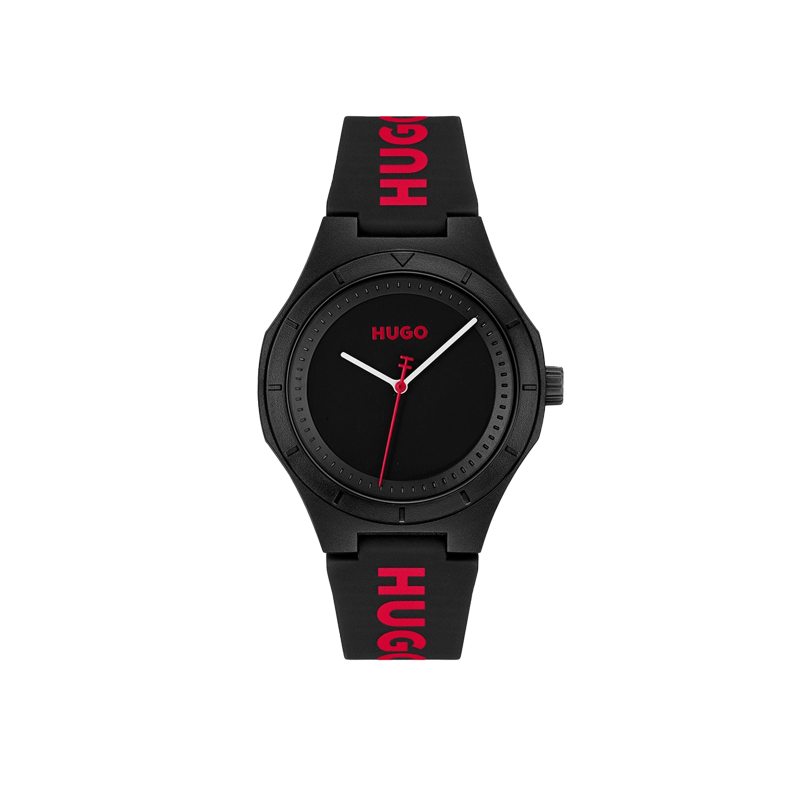 Reloj Hugo Boss Hombre Lit For Him Silicona Negro 1530343