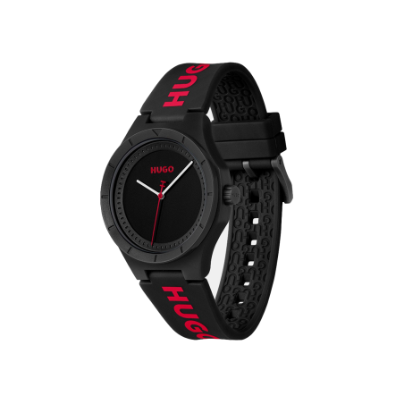 Reloj Hugo Boss Hombre Lit For Him Silicona Negro 1530343