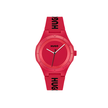 Reloj Hugo Boss Hombre Lit For Him Silicona Rojo 1530346