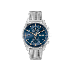 Reloj Hugo Boss Hombre Skytraveller malla milanesa 1514149