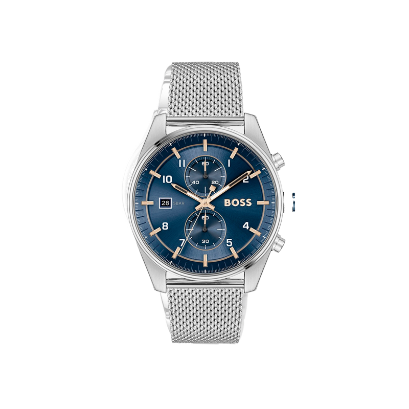 Reloj Hugo Boss Hombre Skytraveller malla milanesa 1514149