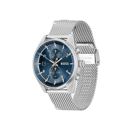 Reloj Hugo Boss Hombre Skytraveller malla milanesa 1514149