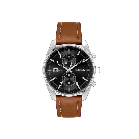 Reloj Hugo Boss Hombre Skytraveller Piel Marrón1514161