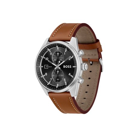 Reloj Hugo Boss Hombre Skytraveller Piel Marrón1514161
