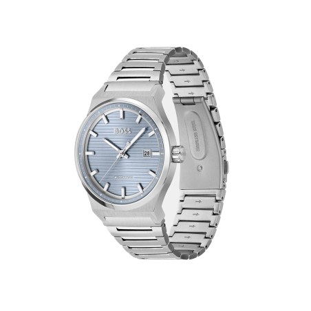 Reloj Hugo Boss Hombre Candor Auto Acero Esfera Azul 1514118