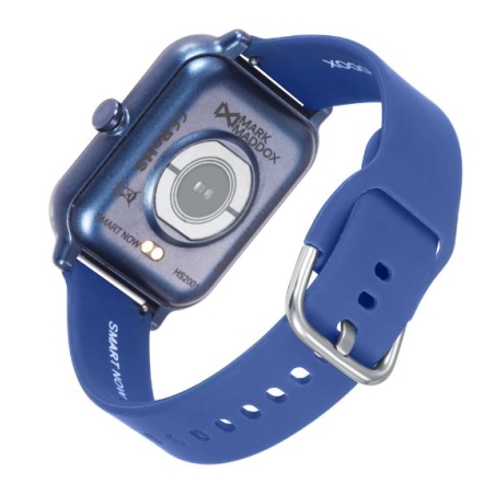 Reloj Mark Maddox Smart de metal negro correa silicona azul HS2001-30